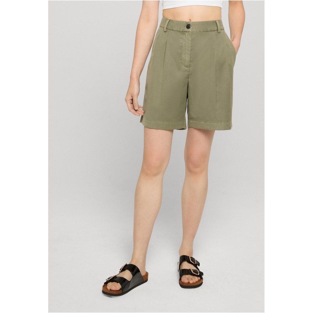 Urban Classics - Pleated Bermuda shorts - Olive green